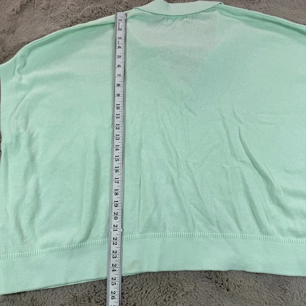 NWOT Banana Republic Women Polo Top XL/XXL Linen Oversized Johnny-Collar Sweater - Picture 7 of 9